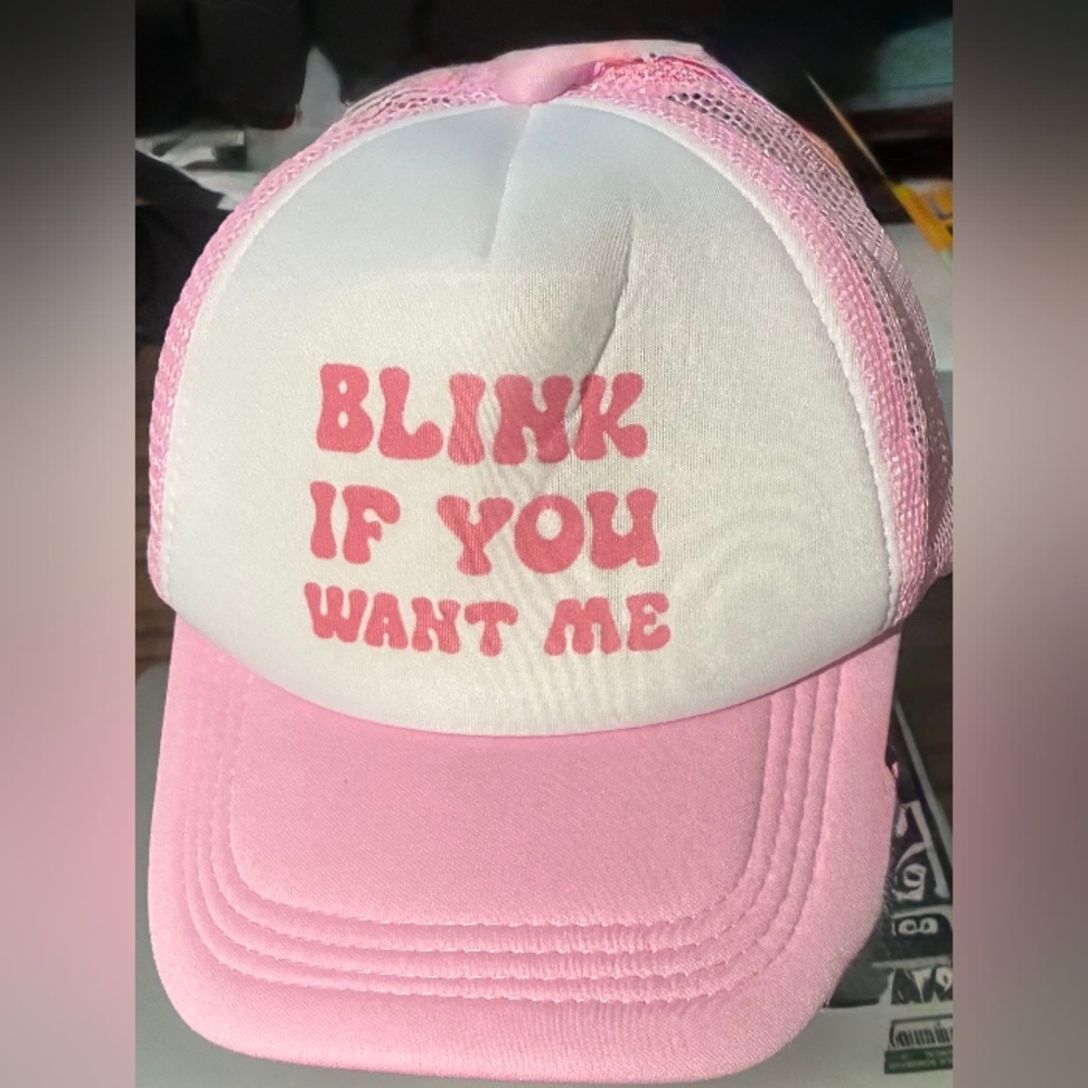 Pink and White Trucker Hat